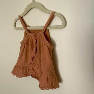 Jamie Kay muslin and pompom ruffle flowy infant top